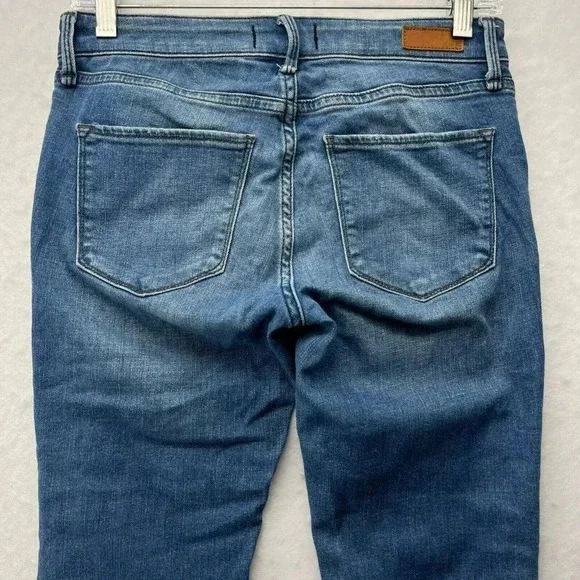 Abercrombie & Fitch Jeans Women's Sz 25 Blue Harper Ankle Cropped Raw Hem Denim - Picture 10 of 12